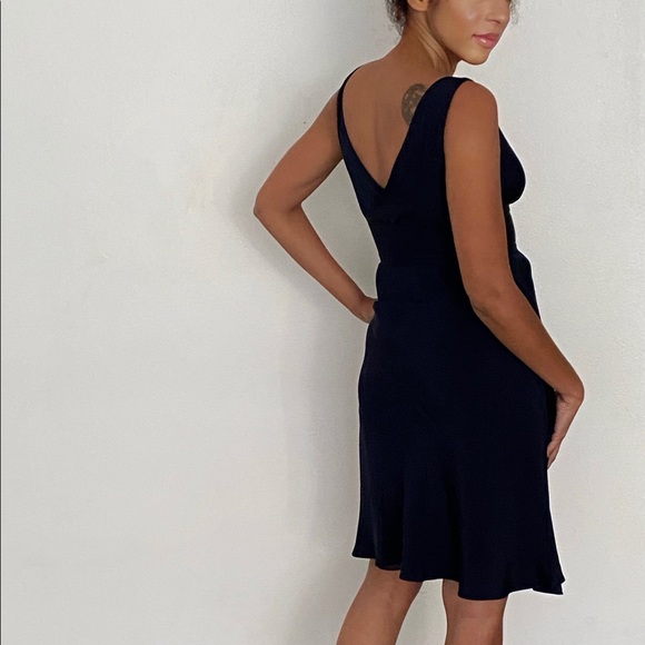 ❤️J Crew Sophia Silk Navy Dress NWOT - Picture 3 of 3